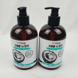 2X SJ Naturals by SJ Creations Inc Hand Wash Tropical Escape Coconut 16oz each